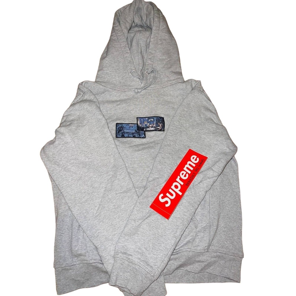 Derschutze Time Traveler Pixel Knit Gray - Embroidered - Size Small